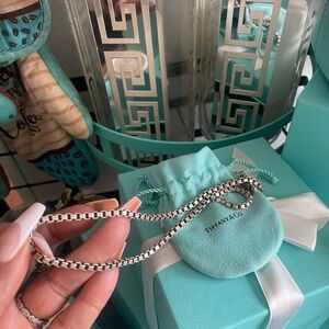 Tiffany & Co. Silver Chain with Blue Pouch